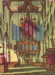 Afbeelding orgel (periode 1645-1792) gebouwd door Hans Goltfusz